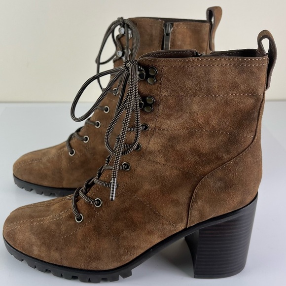 NEW PAIGE BROWN SUEDE ANKLE BOOTS - Picture 7 of 12